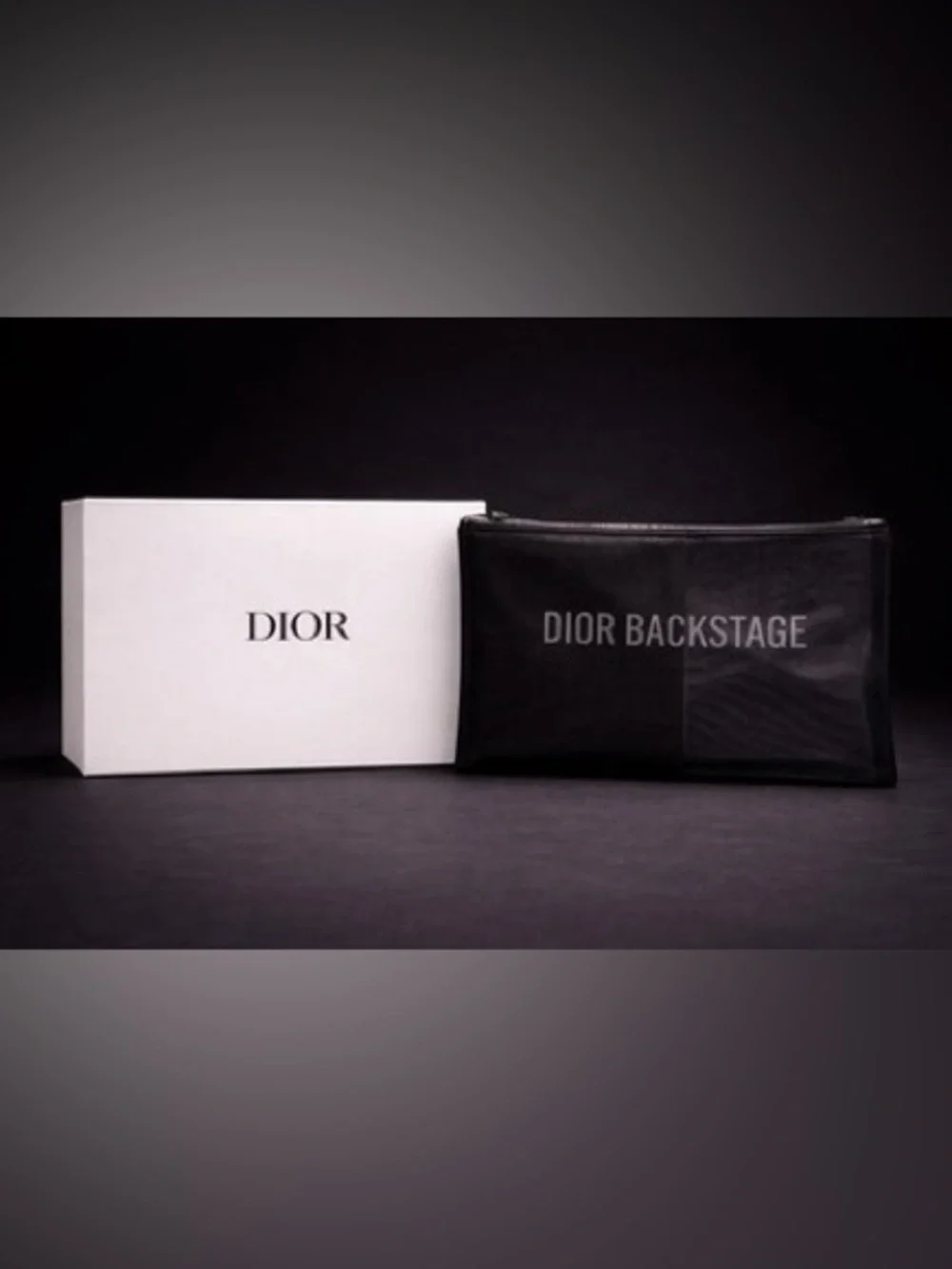 Dior Backstage Black Mesh Makeup Pouch